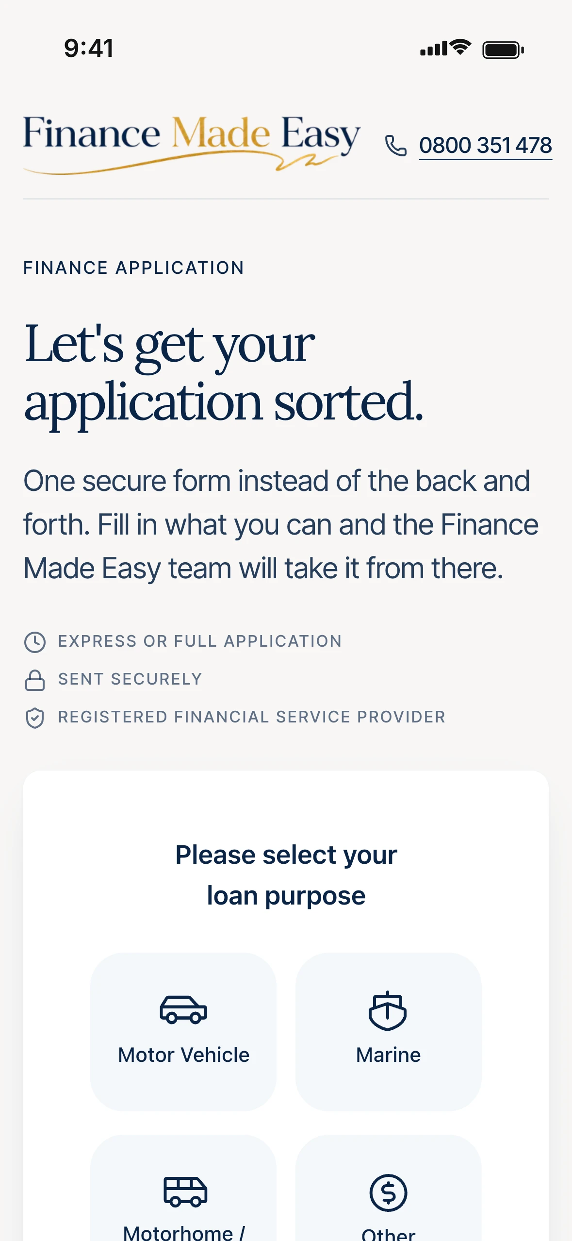 Finance Made Easy: vehicle and personal loans, applied for online mobile screenshot 6