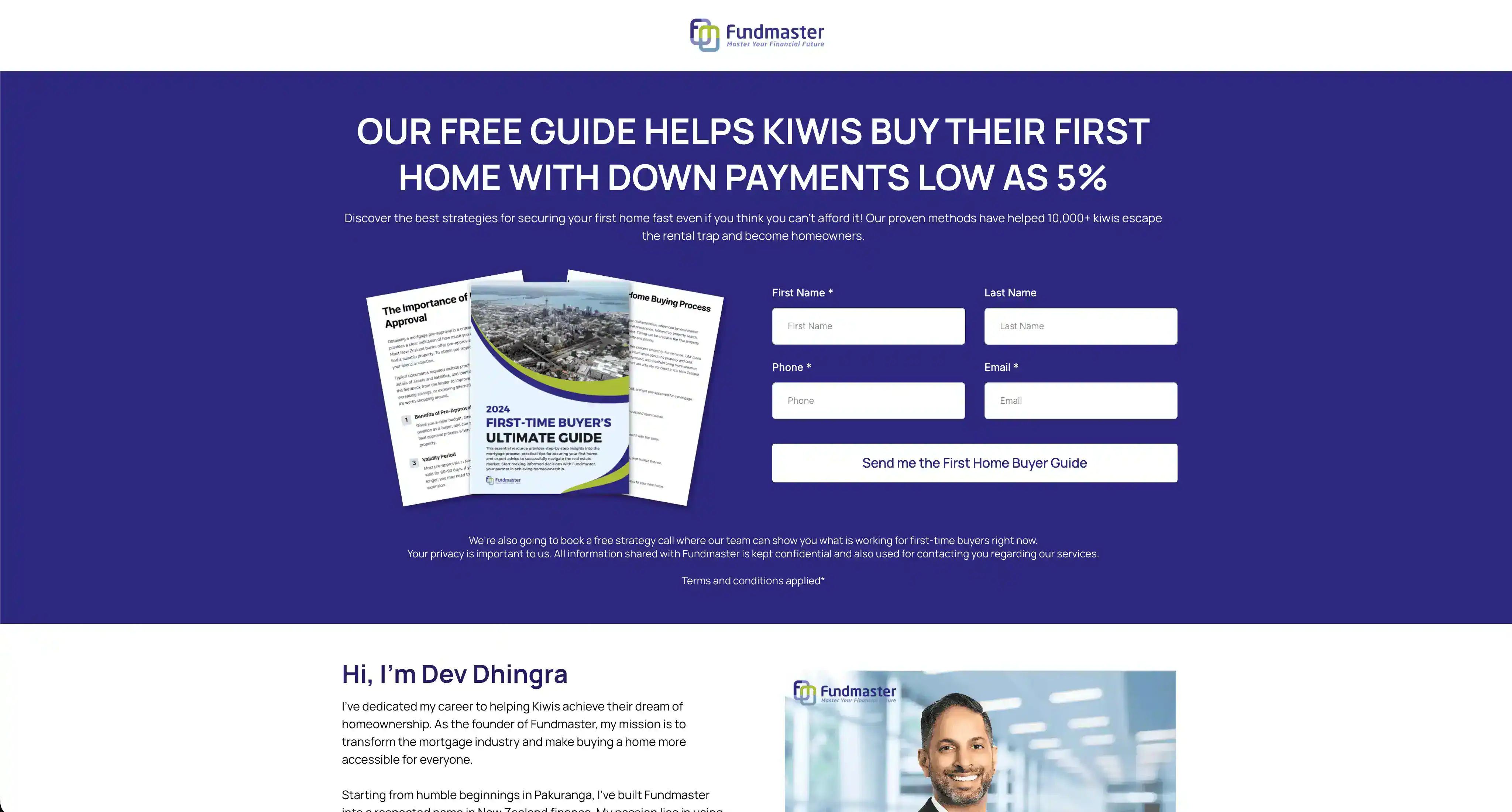 Fundmaster: a first home buyer funnel converting at 10.44%