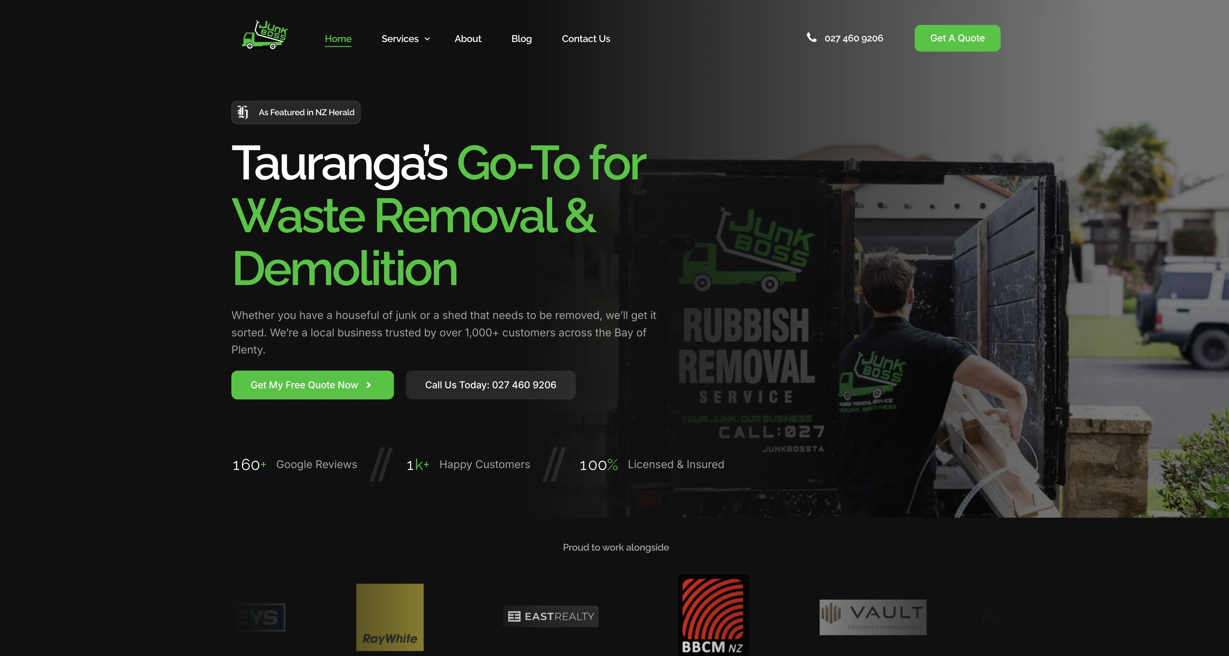 JunkBoss: 182% more search visibility case study