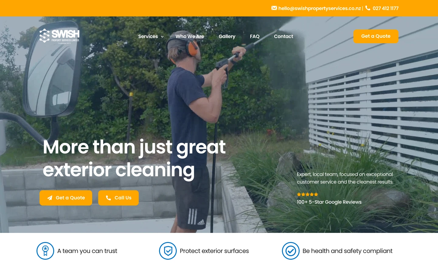 Swish Property Services: a site that matches their reviews case study